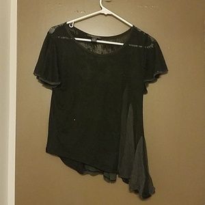 Black asymmetrical top